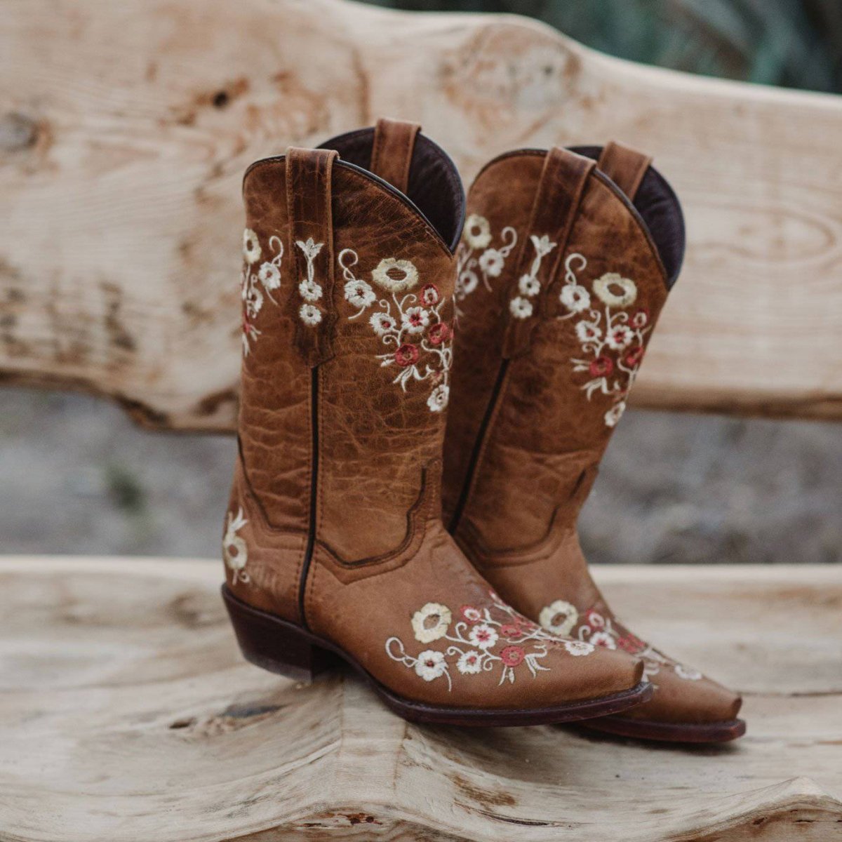 Women's Snipped Toe Western Boots | Floral Showstopper Cowgirl Boots (M50044) Cowboy Boots by Soto Boots – Don't Panic Shoes