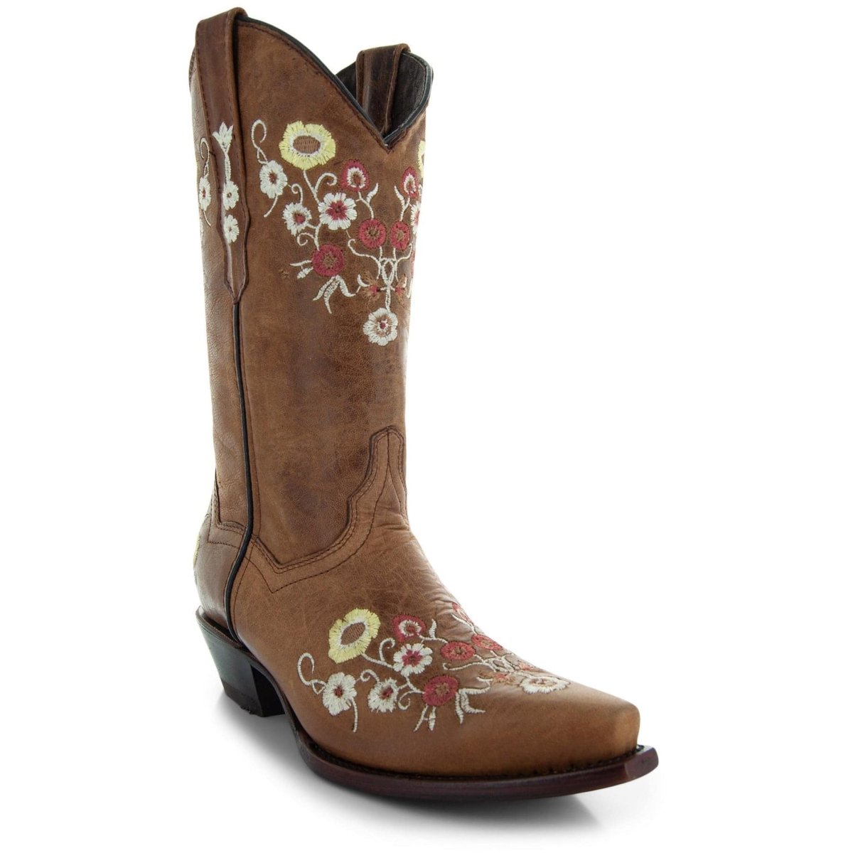 Women's Snipped Toe Western Boots | Floral Showstopper Cowgirl Boots (M50044) Cowboy Boots by Soto Boots – Don't Panic Shoes