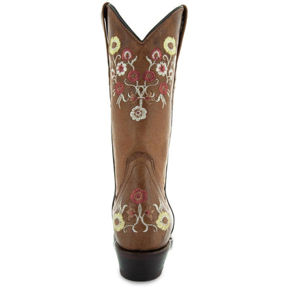 Women's Snipped Toe Western Boots | Floral Showstopper Cowgirl Boots (M50044) Cowboy Boots by Soto Boots – Don't Panic Shoes
