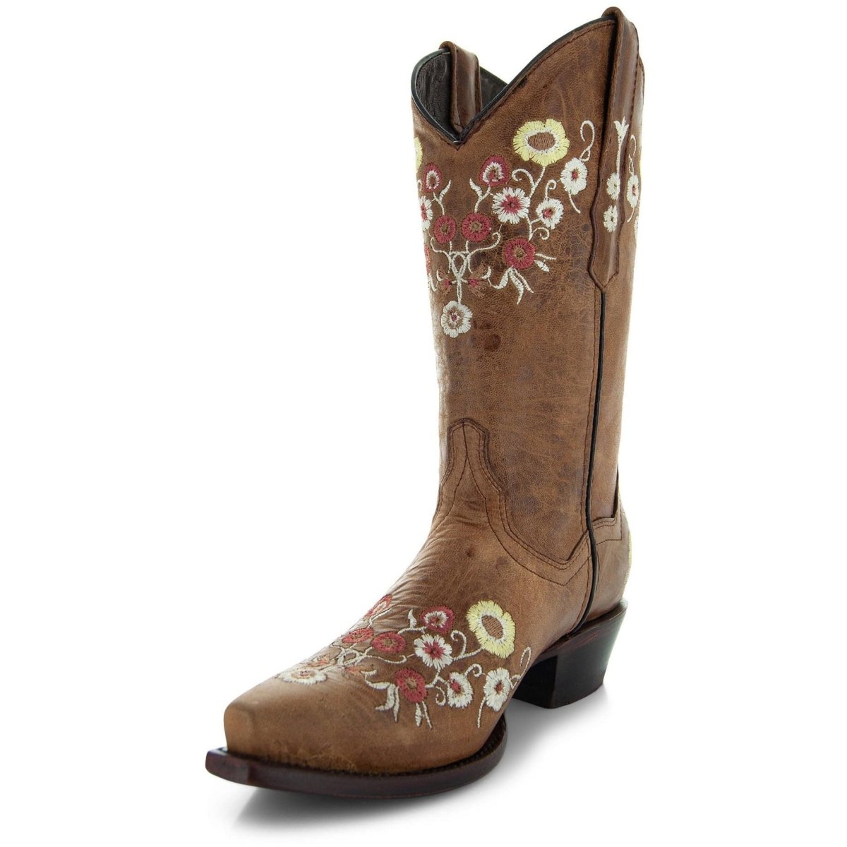 Women's Snipped Toe Western Boots | Floral Showstopper Cowgirl Boots (M50044) Cowboy Boots by Soto Boots – Don't Panic Shoes