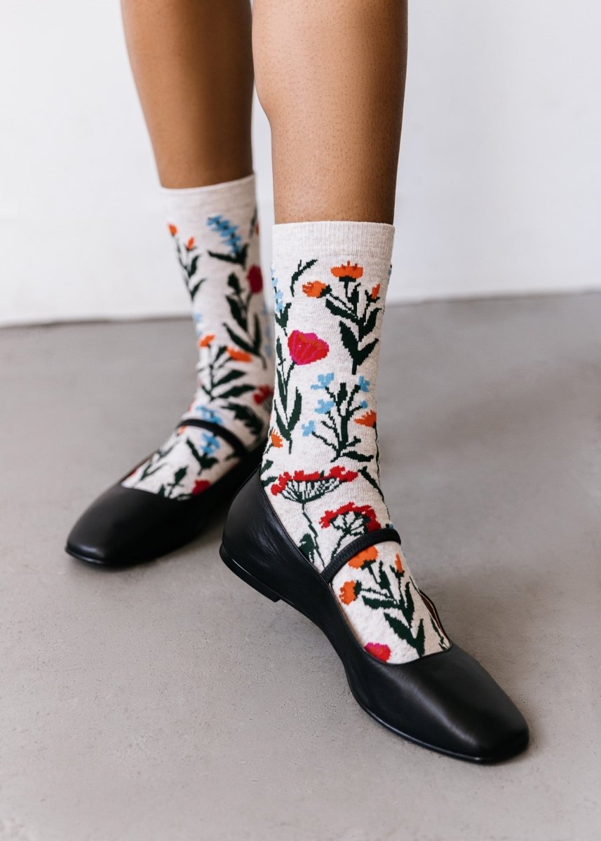 Women's Wild Flower Sock Socks by American Trench – Don't Panic Shoes
