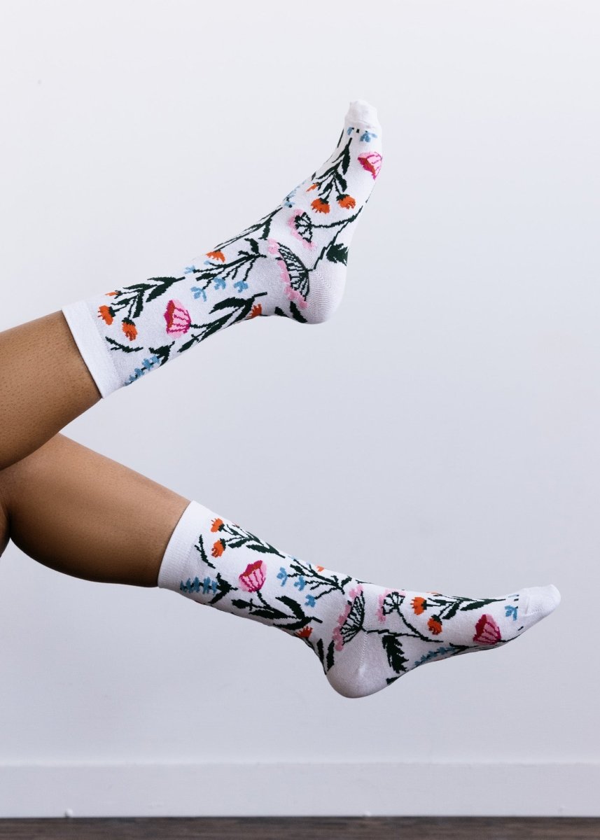 Women's Wild Flower Sock Socks by American Trench – Don't Panic Shoes