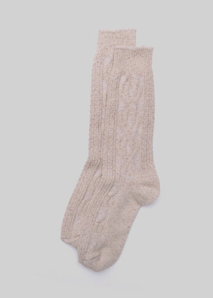 Wool Silk Cable Knit Boot Sock Warm Winter Comfort Socks by American Trench – Don't Panic Shoes