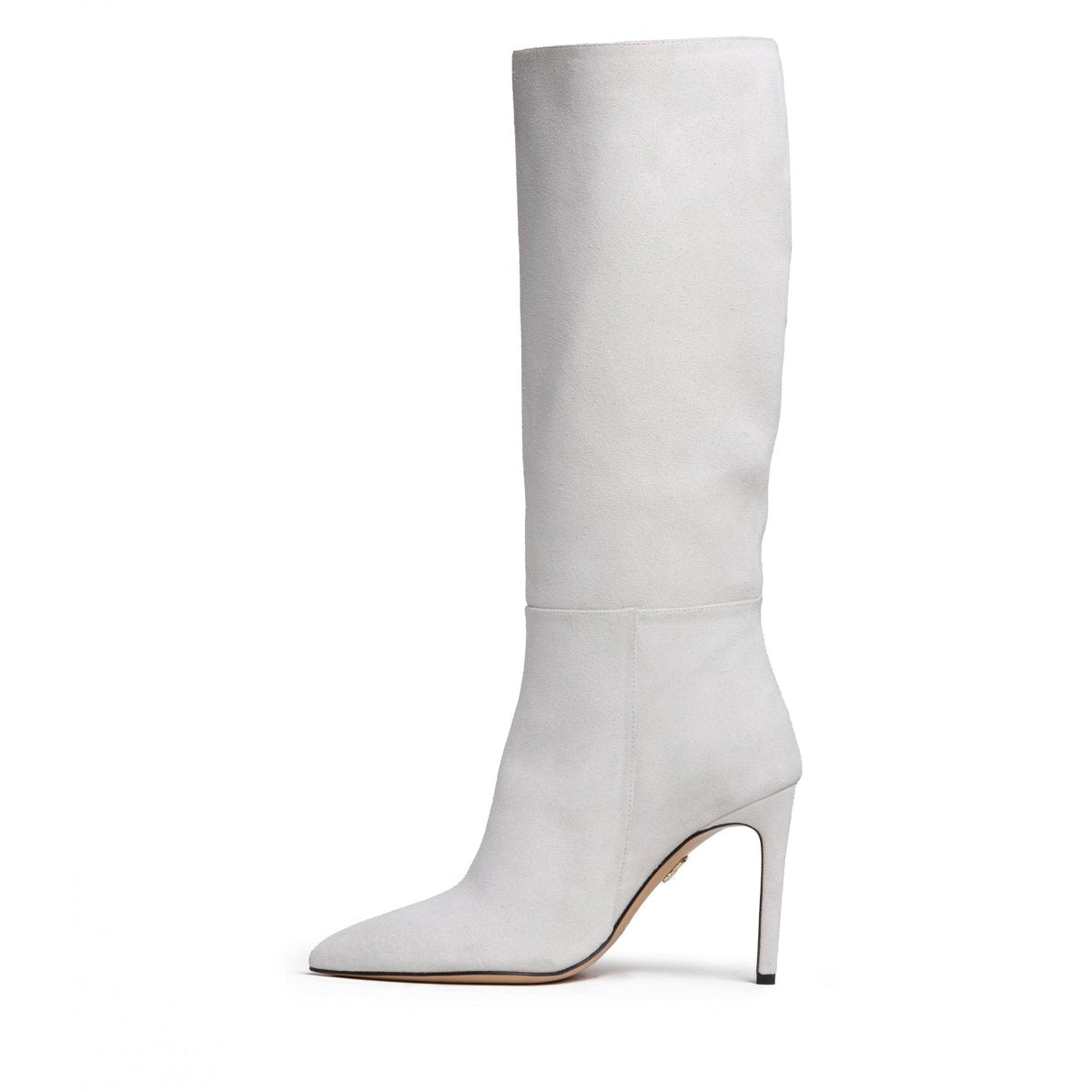 Yara Suede Stiletto Knee High Boot Almond Toe 4 Inch Boots by Beautiisoles – Don't Panic Shoes