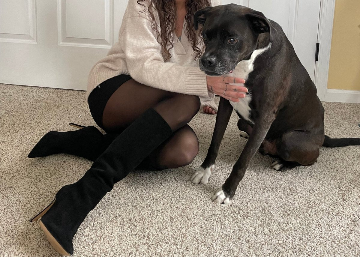 Yara Women’S Suede Knee High Stiletto Boot Leather Sole Boots by Beautiisoles – Don't Panic Shoes