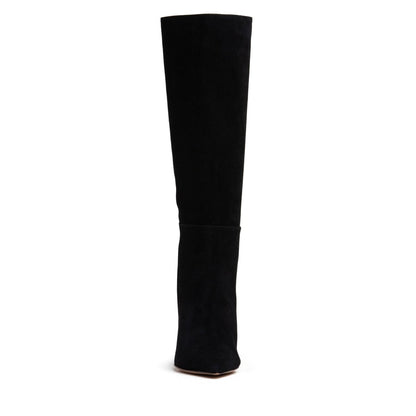 Yara Women’S Suede Knee High Stiletto Boot Leather Sole Boots by Beautiisoles – Don't Panic Shoes