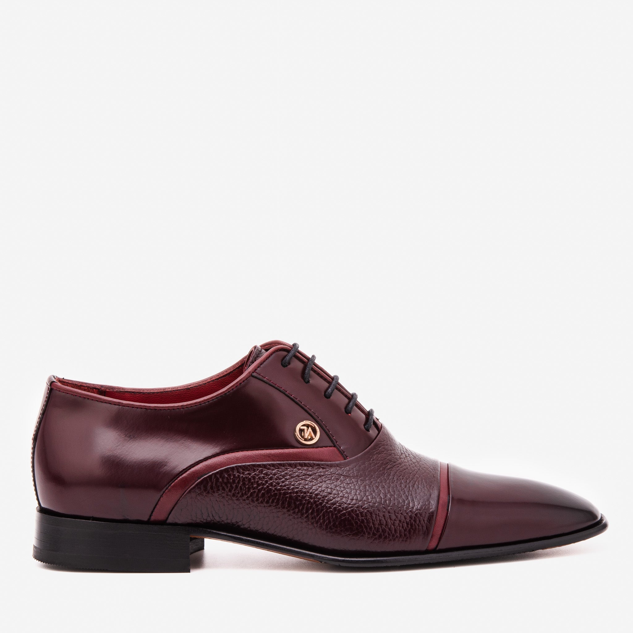 The Rockwell Handmade Burgundy Leather Cap Toe Oxford Men Shoe