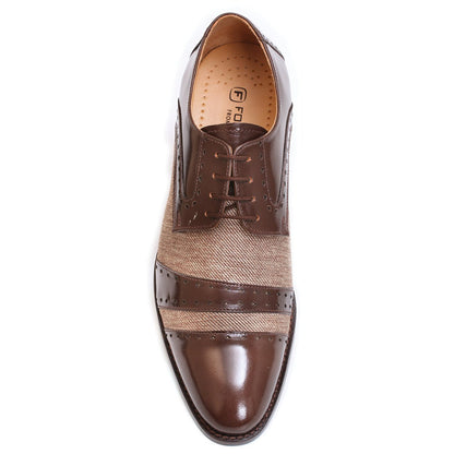 Yuma Leather Textile Derby Style Dress Shoes Shoes by Libertyzeno – Don't Panic Shoes