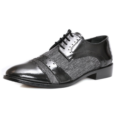 Yuma Leather Textile Derby Style Dress Shoes Shoes by Libertyzeno – Don't Panic Shoes