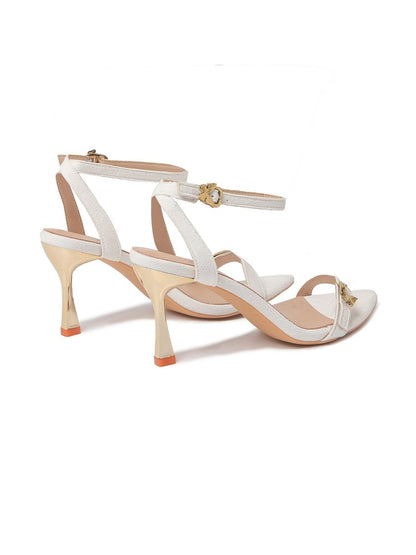 Zoey | White Heels by J.Adams – Don't Panic Shoes