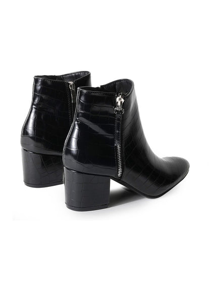 Zuma | Black Croc Booties by J.Adams – Don't Panic Shoes