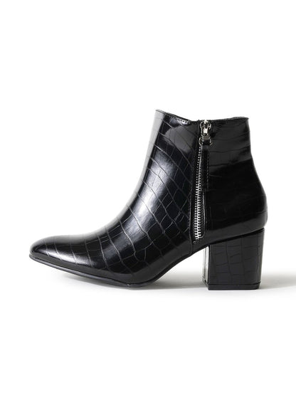 Zuma | Black Croc Booties by J.Adams – Don't Panic Shoes