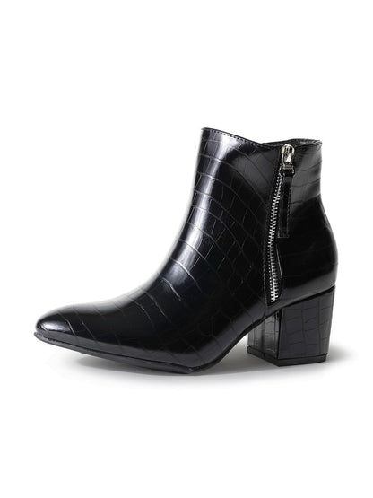 Zuma | Black Croc Booties by J.Adams – Don't Panic Shoes