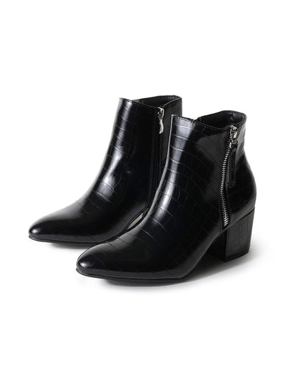 Zuma | Black Croc Booties by J.Adams – Don't Panic Shoes