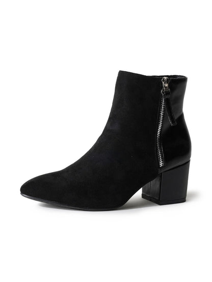 Zuma | Black Suede Booties by J.Adams – Don't Panic Shoes