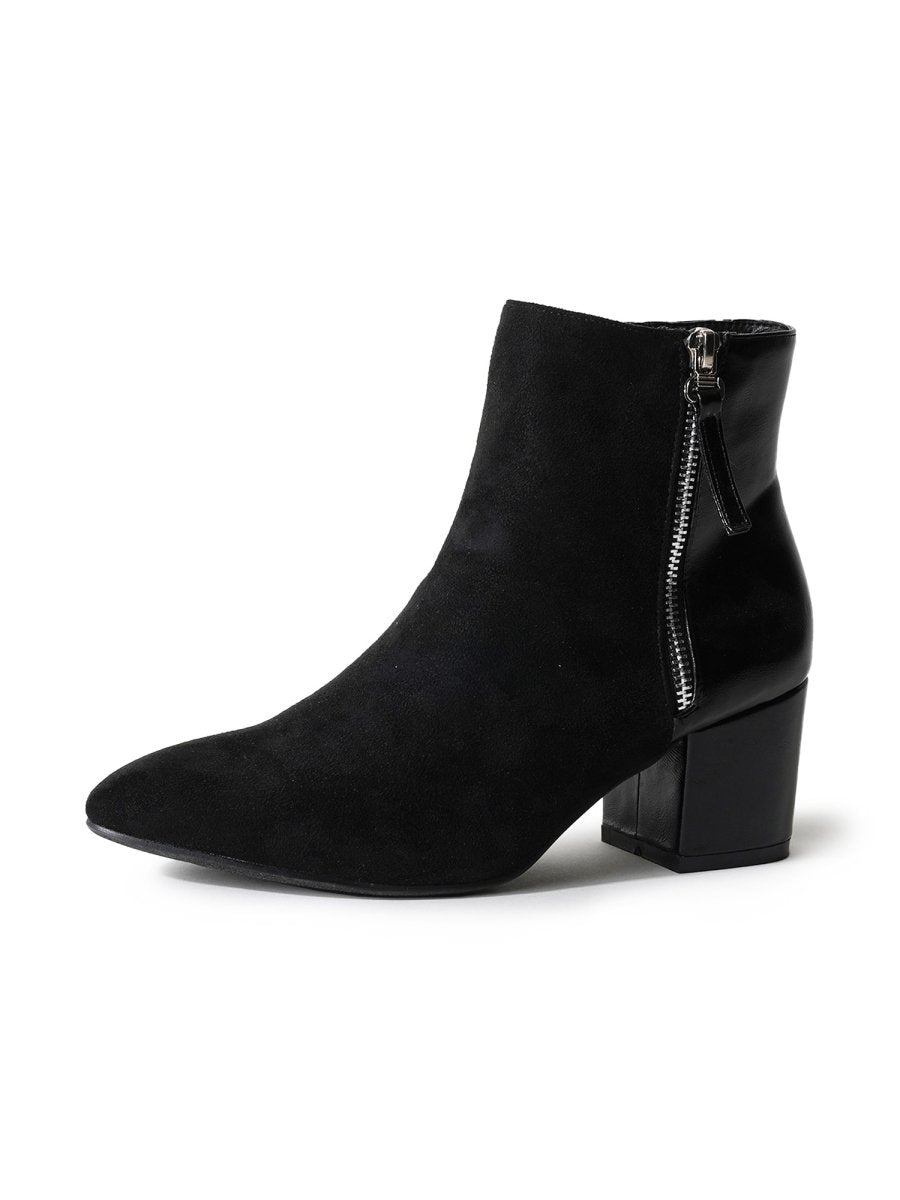 Zuma | Black Suede Booties by J.Adams – Don't Panic Shoes
