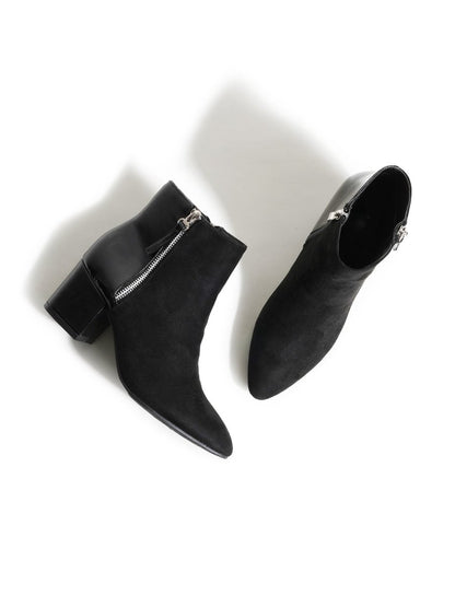 Zuma | Black Suede Booties by J.Adams – Don't Panic Shoes
