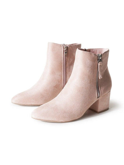 Zuma | Blush Suede Booties by J.Adams – Don't Panic Shoes