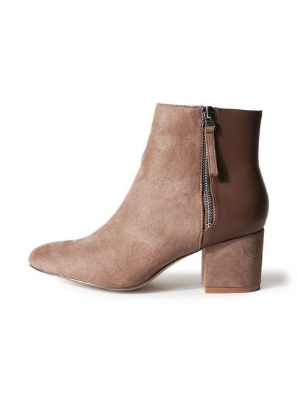 Zuma | Taupe Suede Booties by J.Adams – Don't Panic Shoes