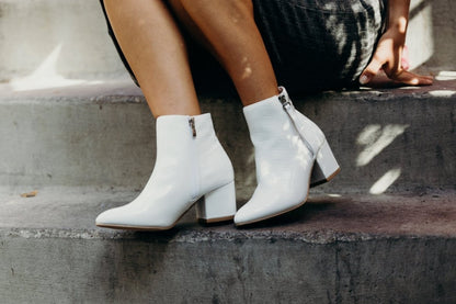 Zuma | White Booties by J.Adams – Don't Panic Shoes