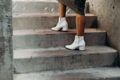 Zuma | White Booties by J.Adams – Don't Panic Shoes