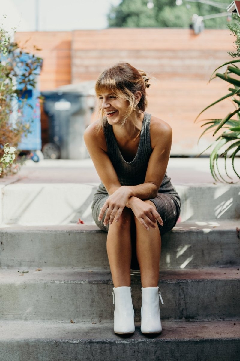 Zuma | White Booties by J.Adams – Don't Panic Shoes