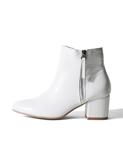 Zuma | White Croc Booties by J.Adams – Don't Panic Shoes