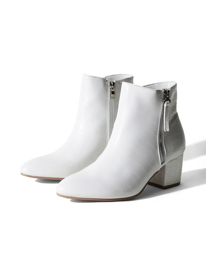 Zuma | White Croc Booties by J.Adams – Don't Panic Shoes