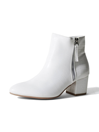 Zuma | White Croc Booties by J.Adams – Don't Panic Shoes