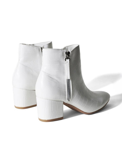Zuma | White Croc Booties by J.Adams – Don't Panic Shoes
