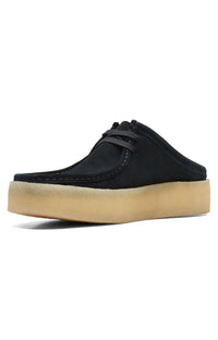Thumbnail for The Clarks Originals Wallabee Cup Low Men's Black Suede 26167285 shoes paired with casual denim jeans for a stylish and comfortable look