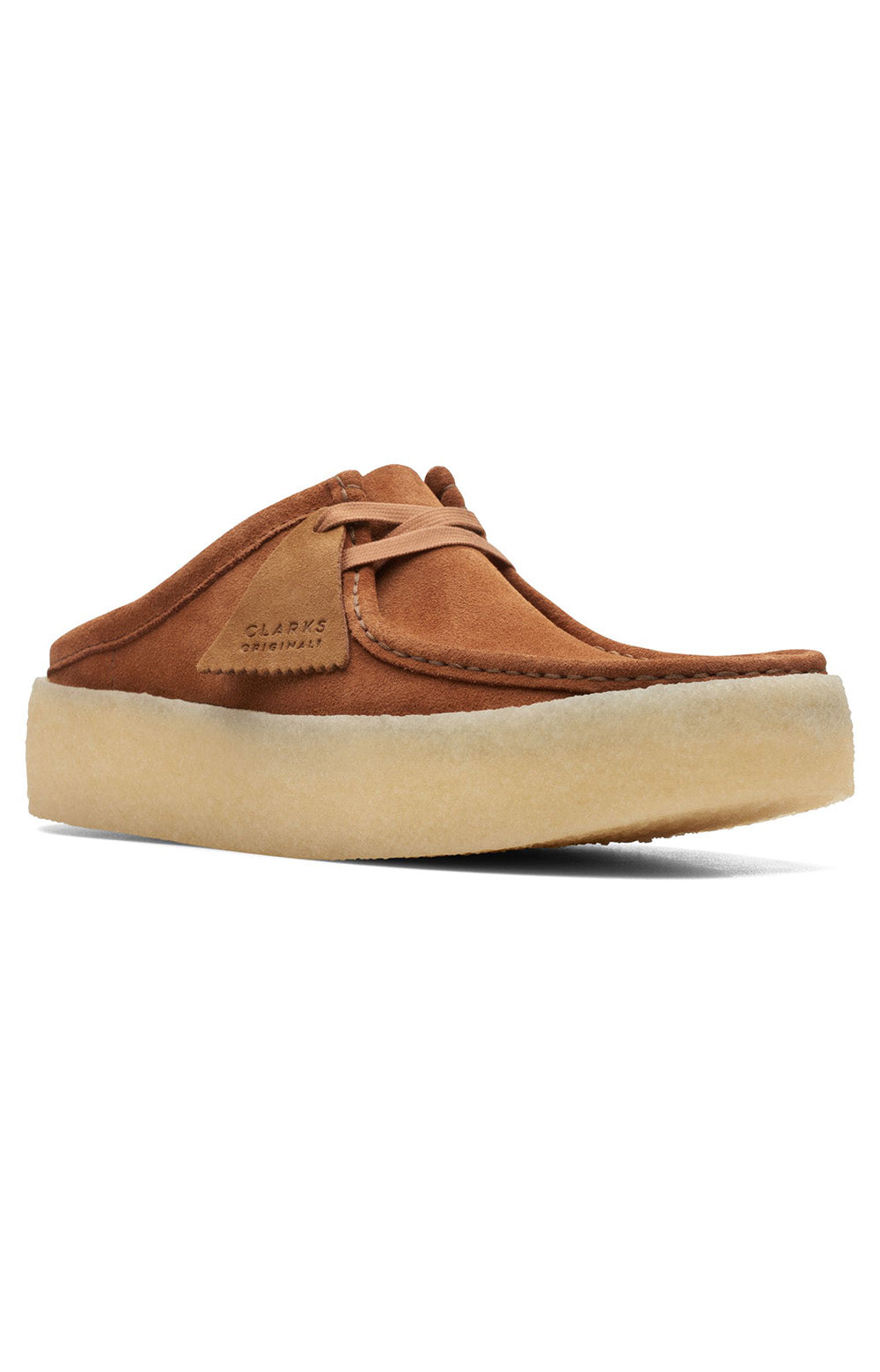 Clarks Originals Wallabee Cup Low Men's Tan Suede 26167287 shoe from the side angle