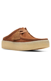 Thumbnail for Clarks Originals Wallabee Cup Low Men's Tan Suede 26167287 shoe from the side angle