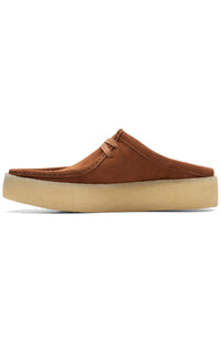 Thumbnail for Clarks Originals Wallabee Cup Low Men's Tan Suede 26167287 shoe on a person's feet