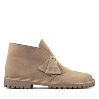 Thumbnail for Clarks Desert Rock 26162704 Mens Beige Suede Lace Up Chukkas Boots