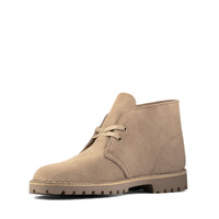 Thumbnail for Clarks Desert Rock 26162704 Mens Beige Suede Lace Up Chukkas Boots