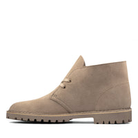 Thumbnail for Clarks Desert Rock 26162704 Mens Beige Suede Lace Up Chukkas Boots