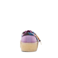 Thumbnail for  Light purple Clarks Women Wallabee Cup Shoes featuring a classic moccasin design