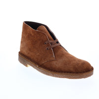 Thumbnail for Clarks Desert Boot 26168531 Mens Brown Suede Lace Up Desert Boots