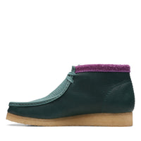 Thumbnail for Clarks Wallabee Boot 26168831 Mens Green Leather Lace Up Chukkas Boots