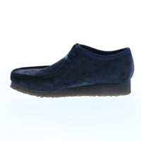 Thumbnail for Clarks Wallabee 26168854 Mens Blue Suede Lace Up Chukkas Boots
