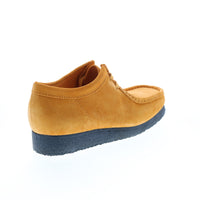 Thumbnail for Clarks Wallabee 26168858 Mens Yellow Suede Lace Up Chukkas Boots