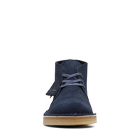 Thumbnail for Clarks Desert Coal 26169997 Mens Blue Suede Lace Up Chukkas Boots