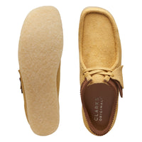 Thumbnail for Clarks Wallabee 26170536 Mens Yellow Suede Oxfords & Lace Ups Casual Shoes