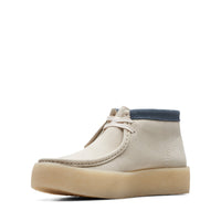 Thumbnail for Clarks Wallabee Cup Boot 26171090 Mens Beige Nubuck Lace Up Chukkas Boots