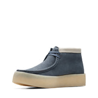 Thumbnail for Clarks Wallabee Cup Boot 26171091 Mens Blue Nubuck Lace Up Chukkas Boots