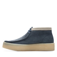 Thumbnail for Clarks Wallabee Cup Boot 26171091 Mens Blue Nubuck Lace Up Chukkas Boots