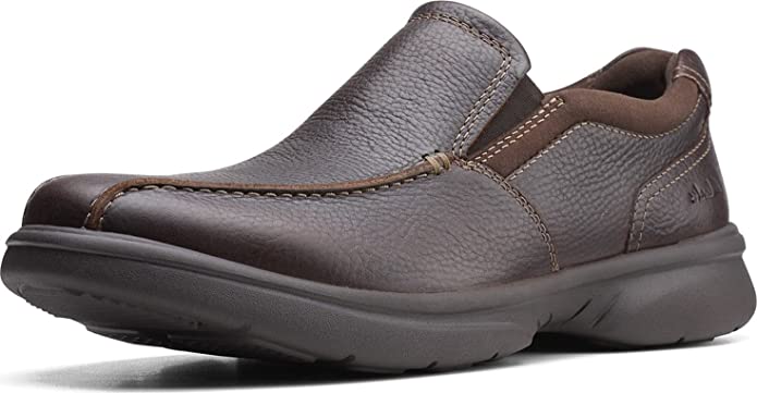 Clarks Bradley Step 26153159 men's leather slip-on dress shoe in black
