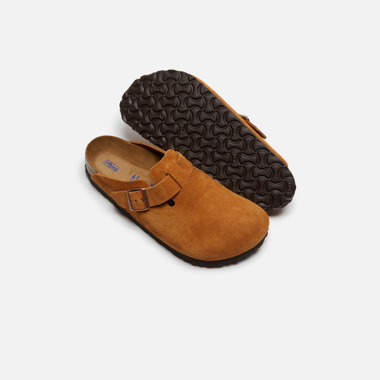  Mink suede clogs with roomy toe box and raised toe bar for natural gripping motion