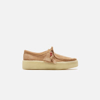 Thumbnail for Clarks Originals Wallabee Cup Women's Warm Beige Suede 261732524 shoe from the front